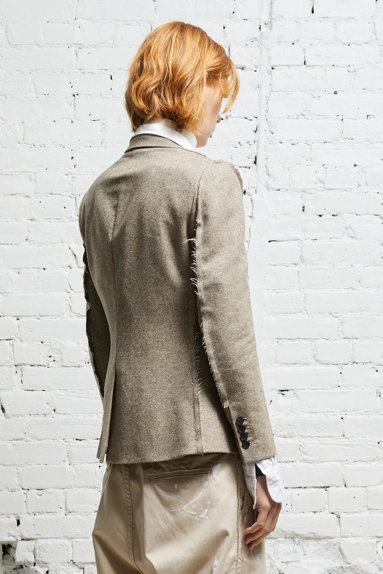 FLAT SLEEVE BLAZER - OATMEAL sold by R13 product image thumbnail 5