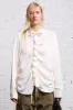 SHIRRED BOYFRIEND SHIRT - WHITE - WHITE sold by R13