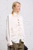 SHIRRED BOYFRIEND SHIRT - WHITE - WHITE sold by R13