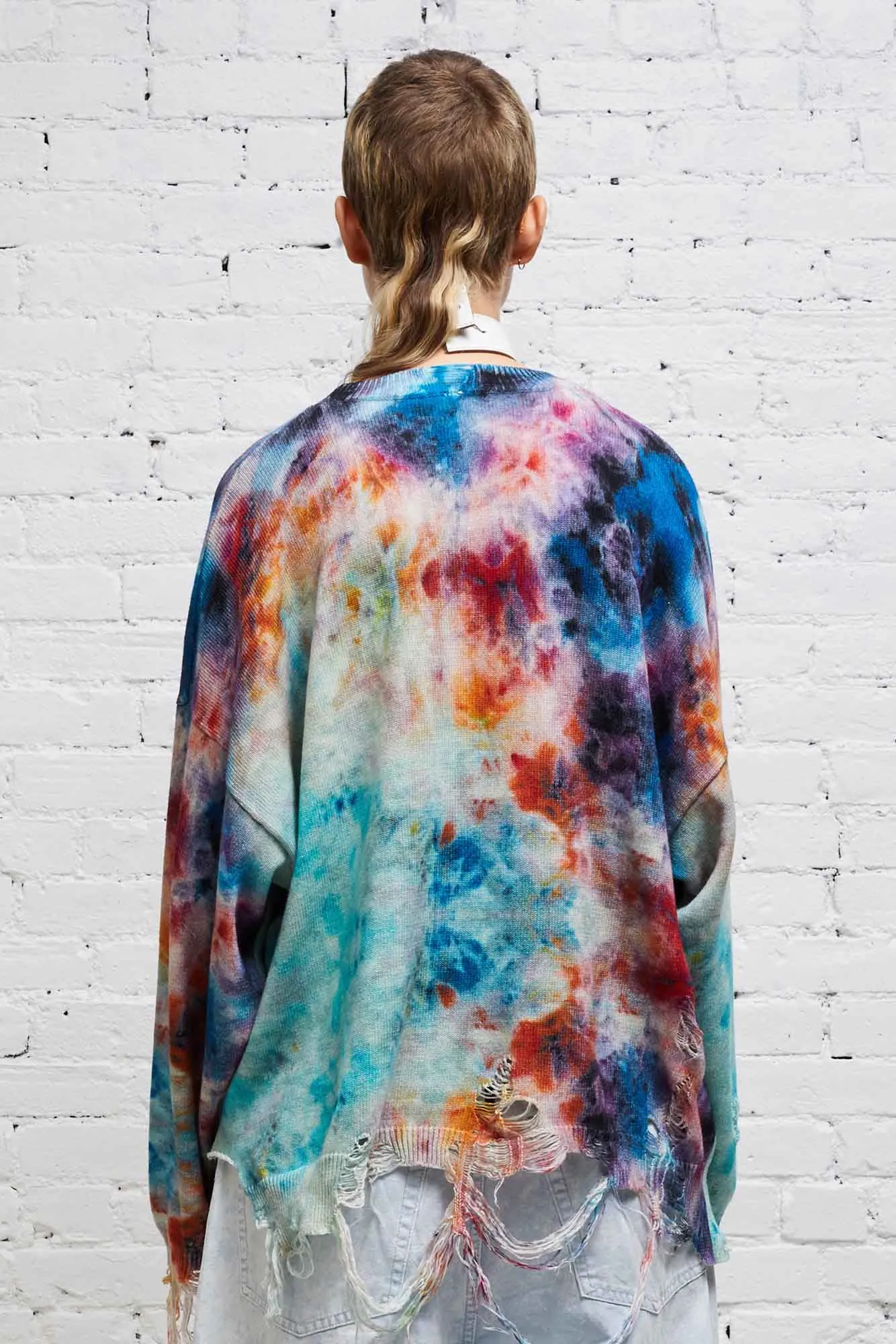 DESTROYED OVERSIZED PULLOVER - PRINTED TIE-DYE sold by R13 product image thumbnail 5