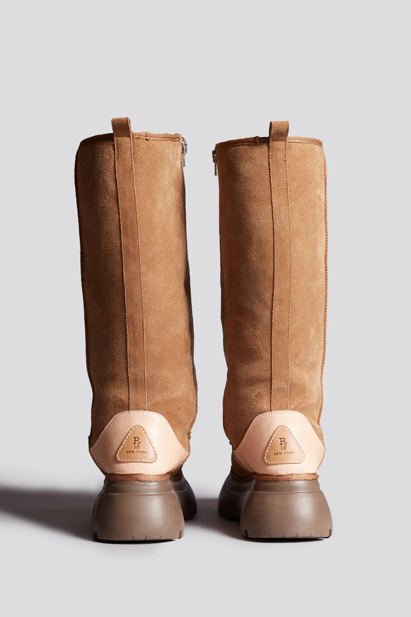 TALL CHUNKY SHEARLING BOOT - LIGHT BROWN sold by R13 product image thumbnail 3