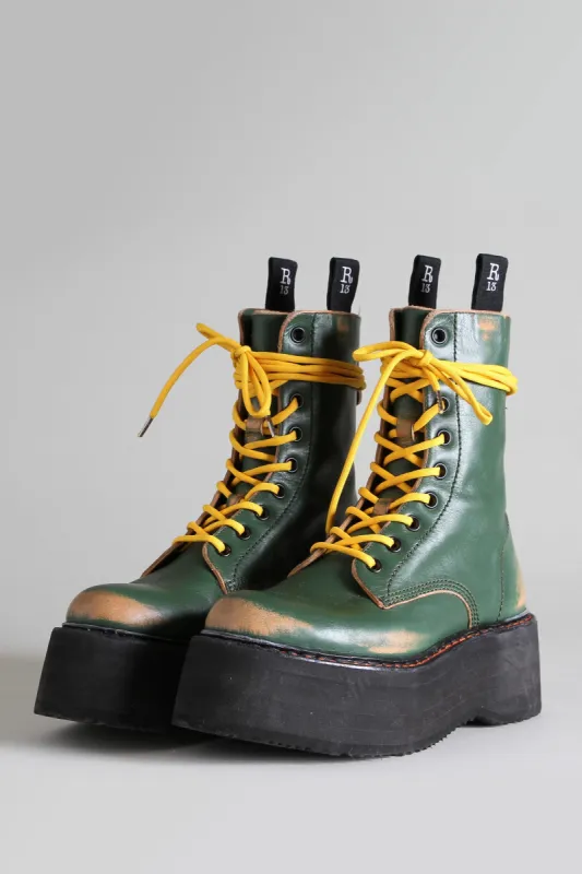 DOUBLE STACK BOOT - HUNTER GREEN REMOVE sold by R13