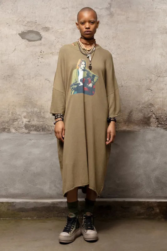 ELONGATED TSHIRT DRESS - KURT CONCERT PRINT sold by R13
