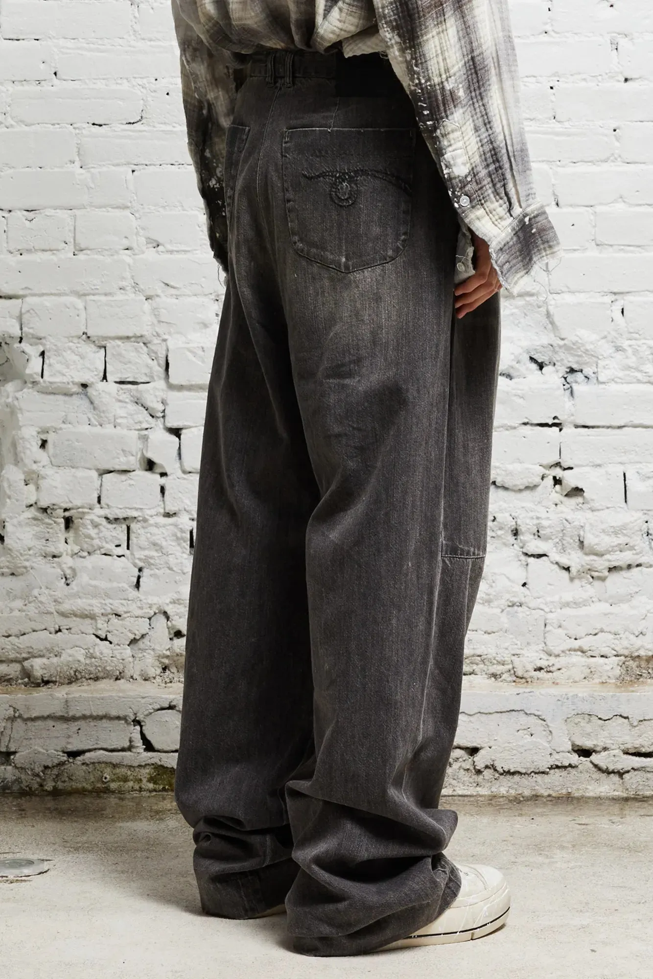 WAYNE DENIM TROUSER - KANE BLACK sold by R13 product image thumbnail 3
