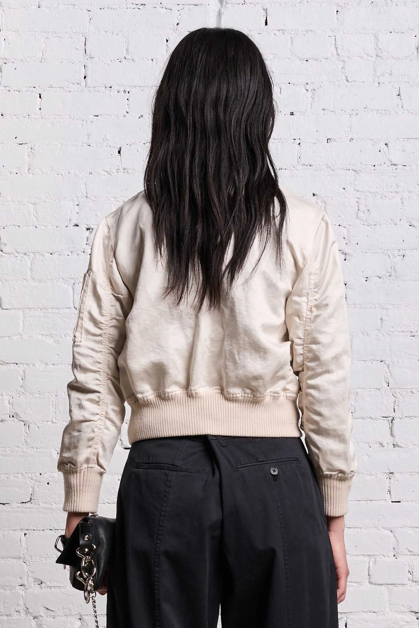 SHRUNKEN FLIGHT BOMBER - OYSTER sold by R13 product image thumbnail 5