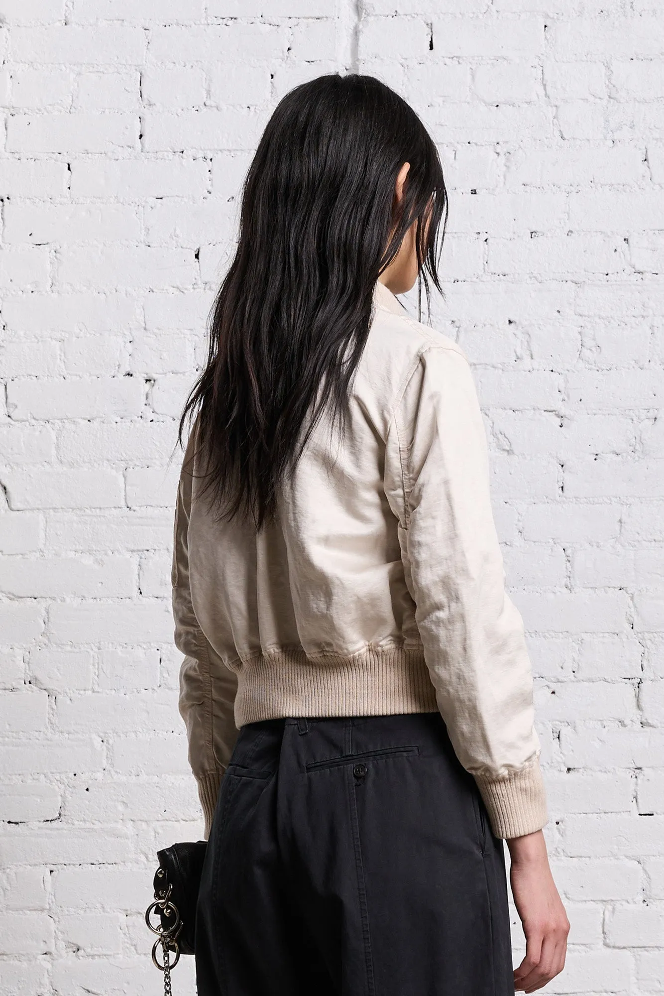 SHRUNKEN FLIGHT BOMBER - OYSTER sold by R13 product image thumbnail 4