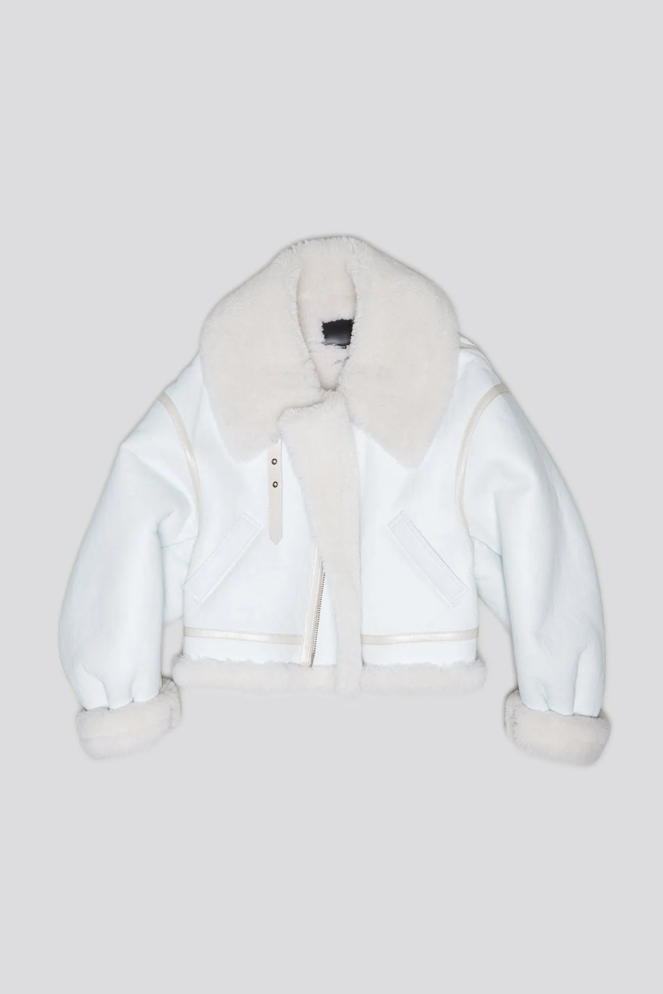 SHEARLING AVIATOR - WHITE sold by R13 product image thumbnail 5