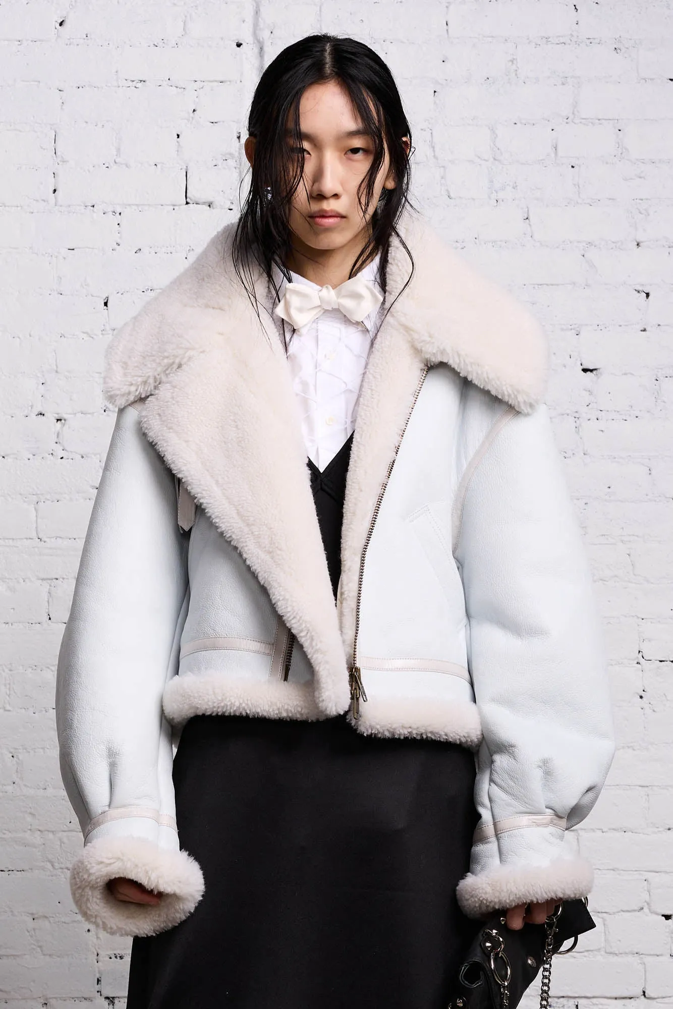 SHEARLING AVIATOR - WHITE sold by R13 product image thumbnail 3