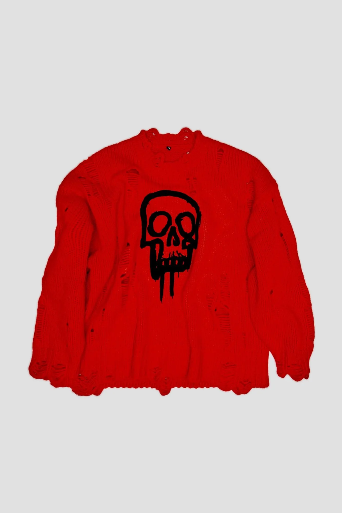 SKULL DRIP SWEATER - BRIGHT RED sold by R13 product image thumbnail 2