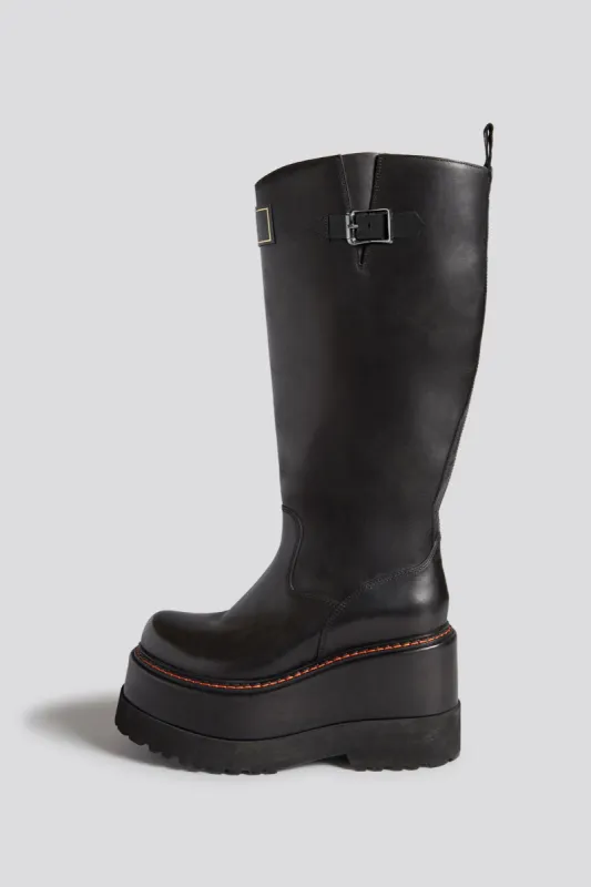 R13 PATCH ENGINEER BOOT - BLACK sold by R13