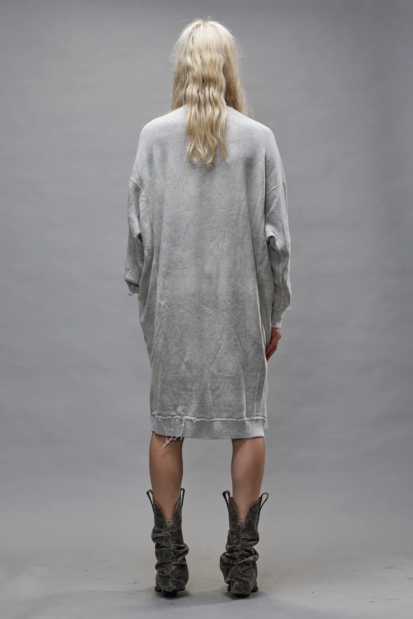 GRUNGE SWEATSHIRT DRESS - HEATHER GREY sold by R13 product image thumbnail 3