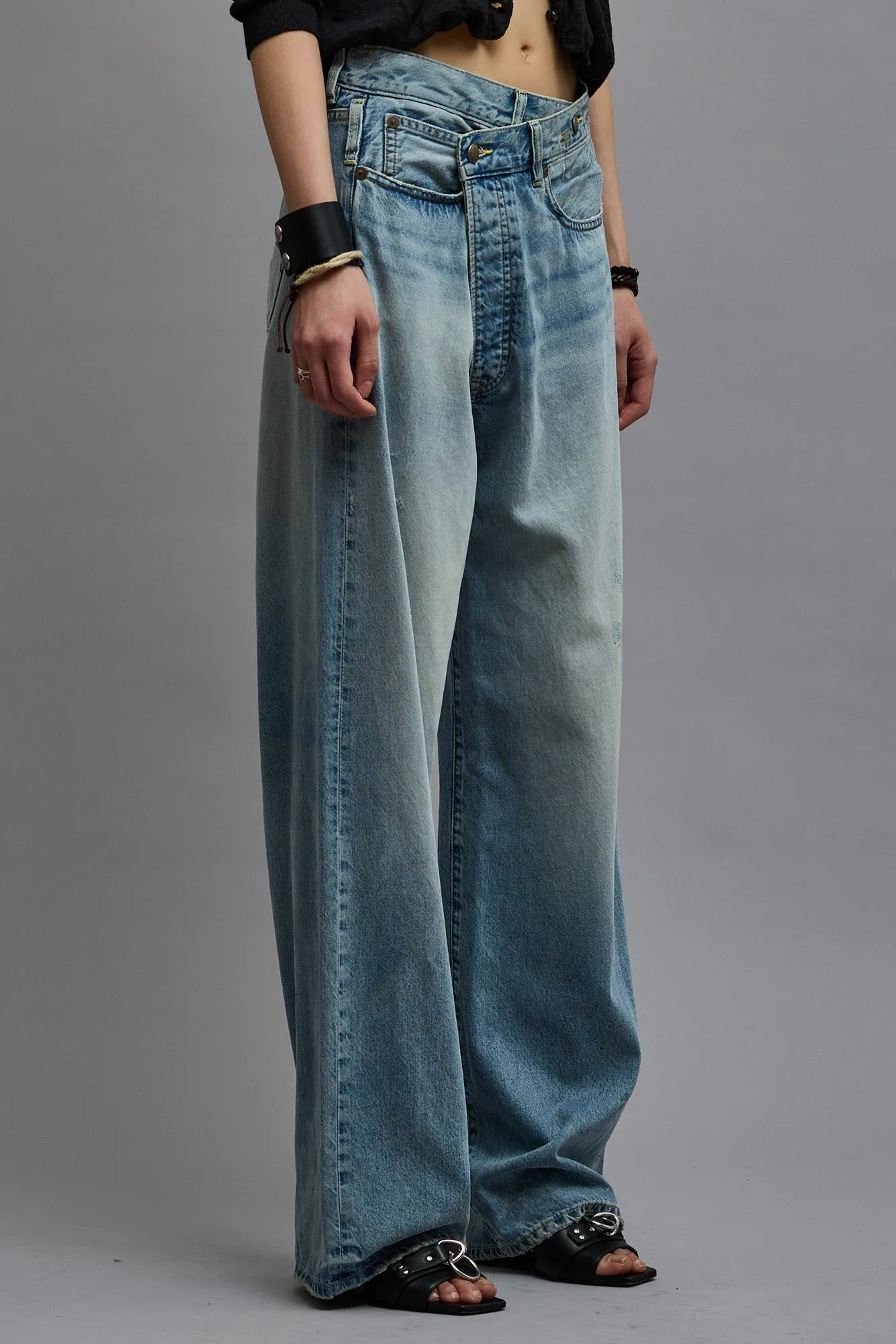 WIDE LEG CROSSOVER - HAVEN BLUE sold by R13 product image thumbnail 4