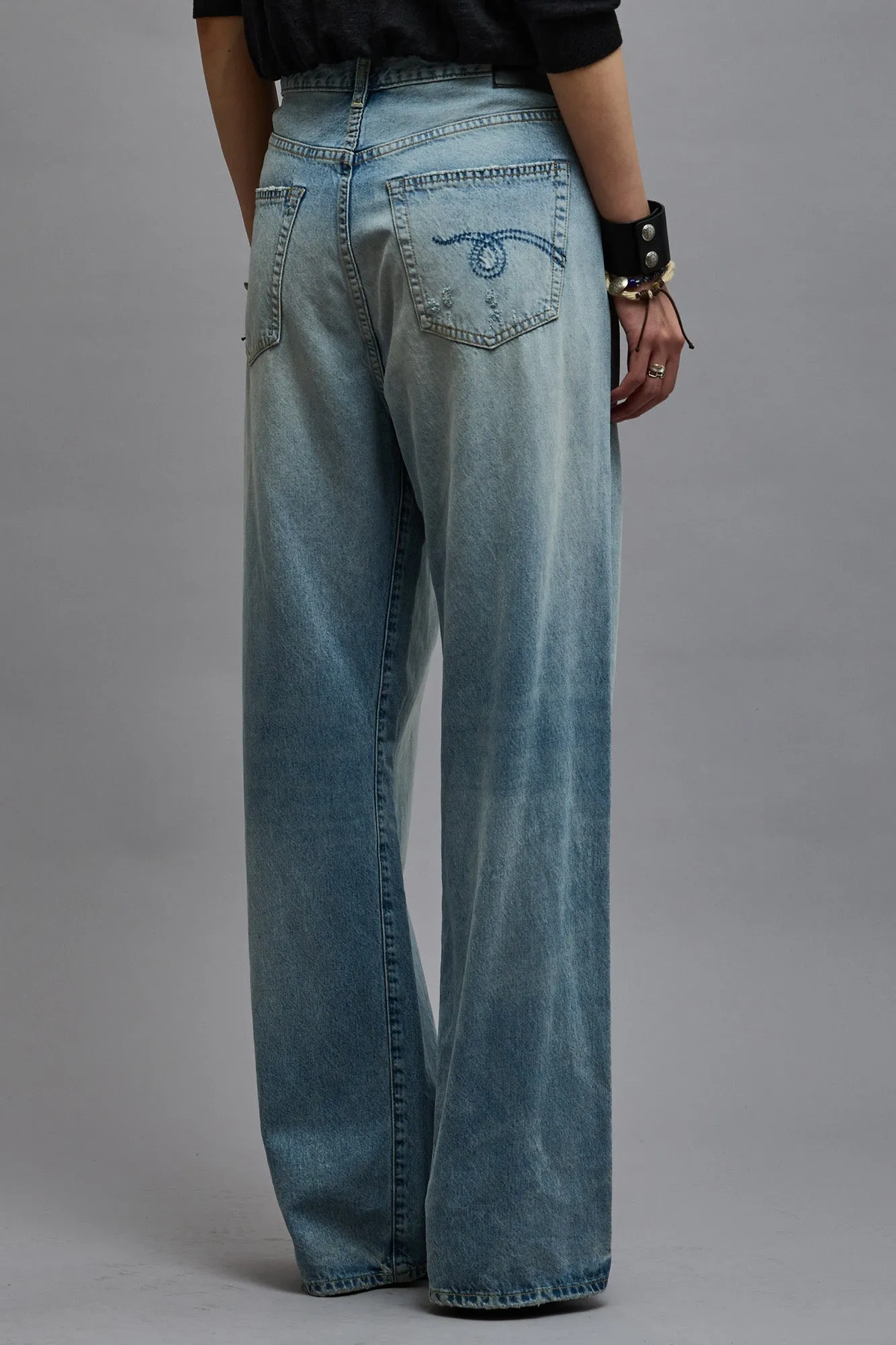 WIDE LEG CROSSOVER - HAVEN BLUE sold by R13 product image thumbnail 5