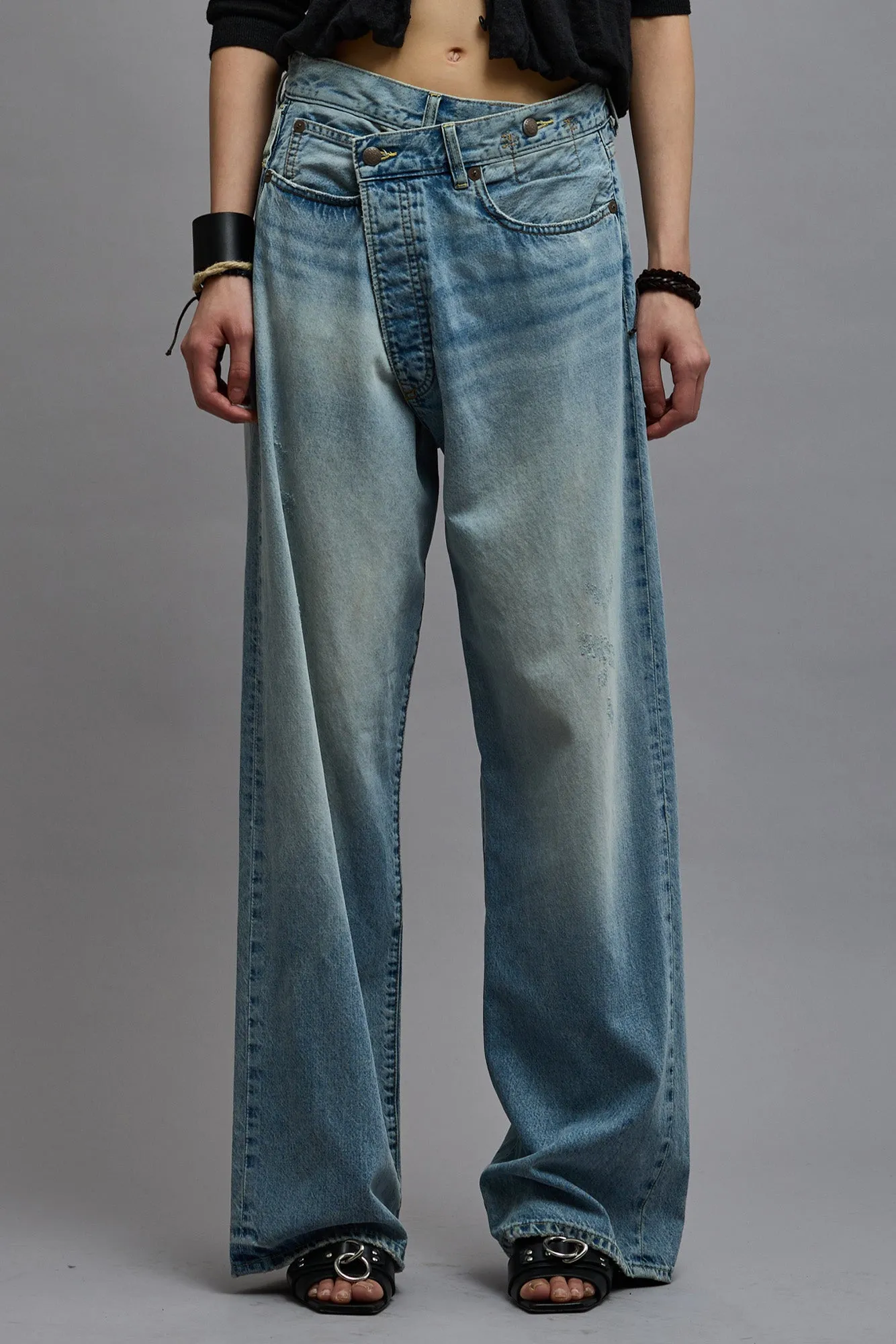 WIDE LEG CROSSOVER - HAVEN BLUE sold by R13 product image thumbnail 3