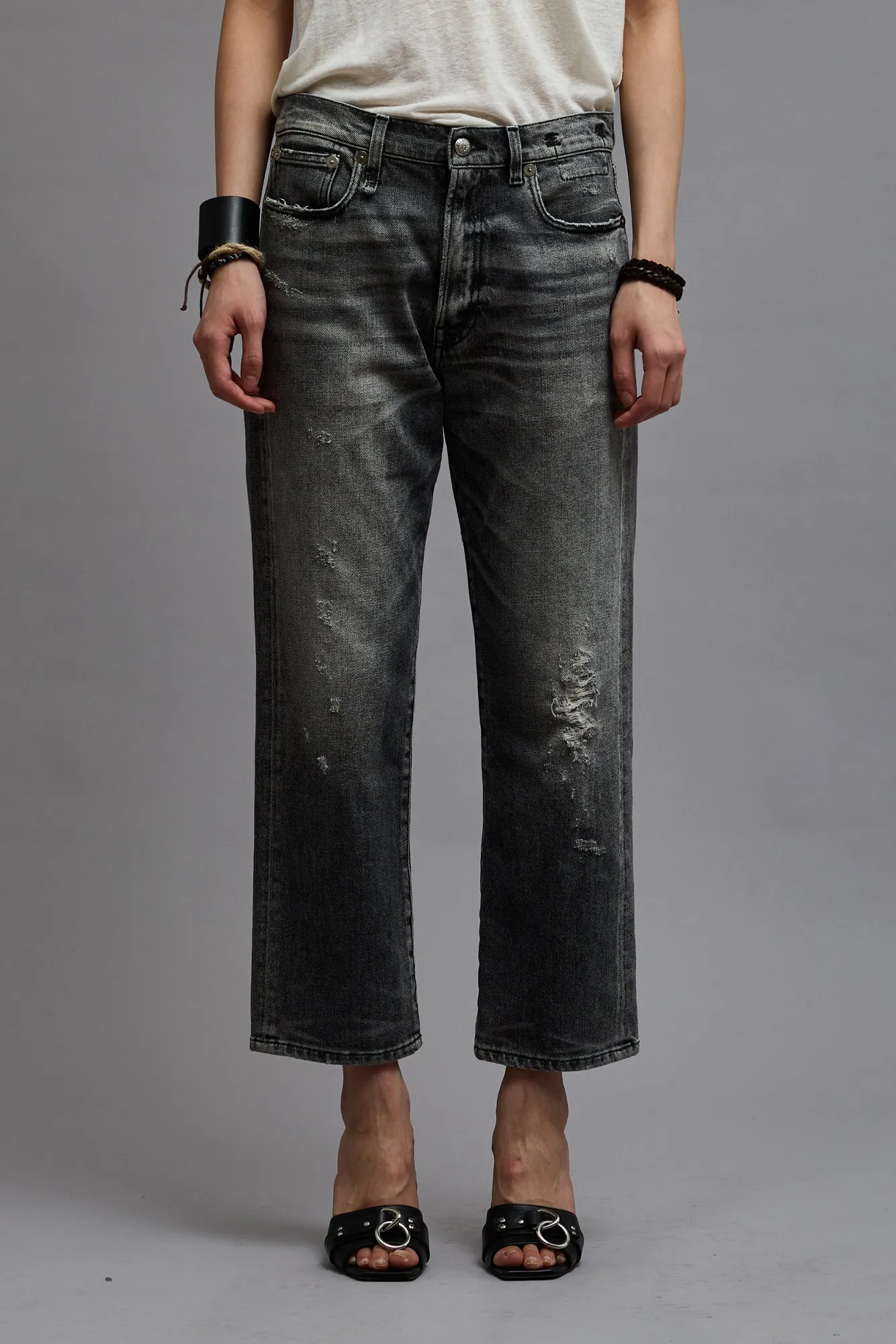 BOYFRIEND JEAN - VINTAGE GREY sold by R13 product image thumbnail 3