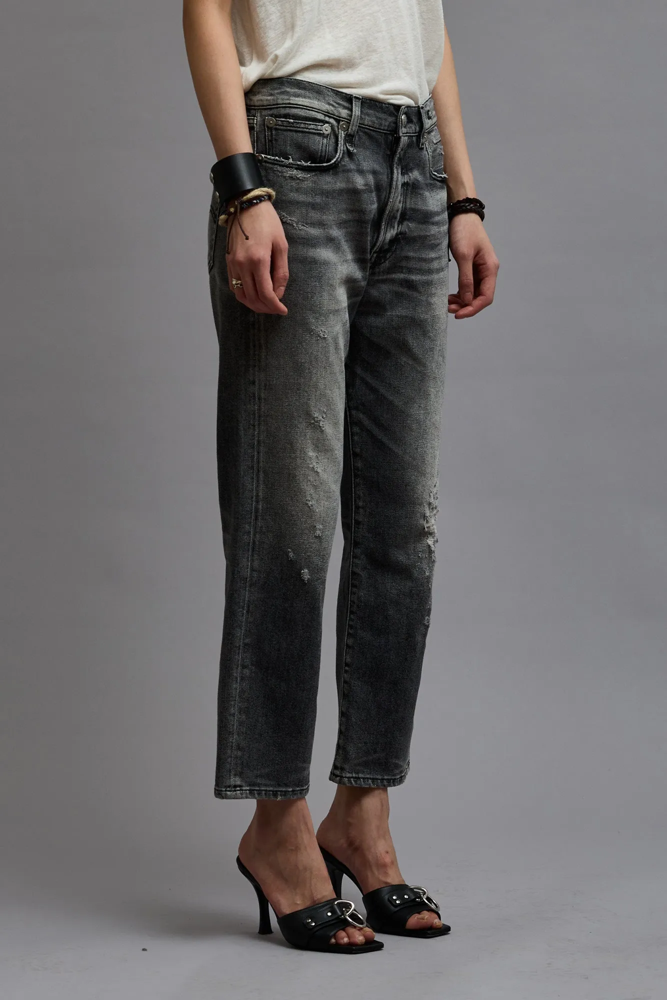 BOYFRIEND JEAN - VINTAGE GREY sold by R13 product image thumbnail 4