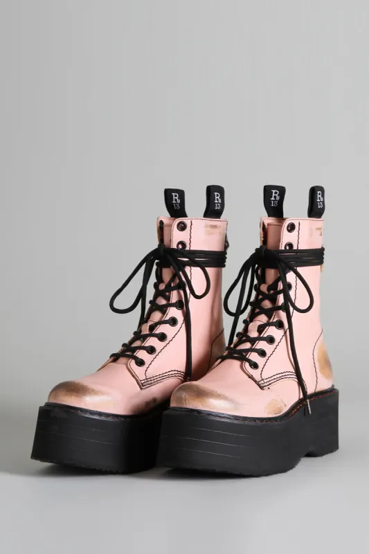 DOUBLE STACK BOOT - PINK sold by R13