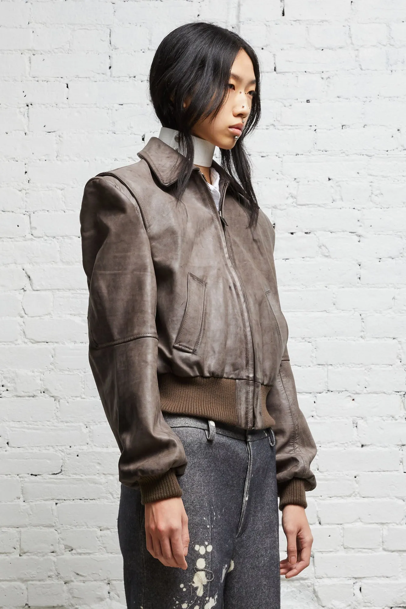 AMERICANA ZIP JACKET - DISTRESSED GREY sold by R13 product image thumbnail 3