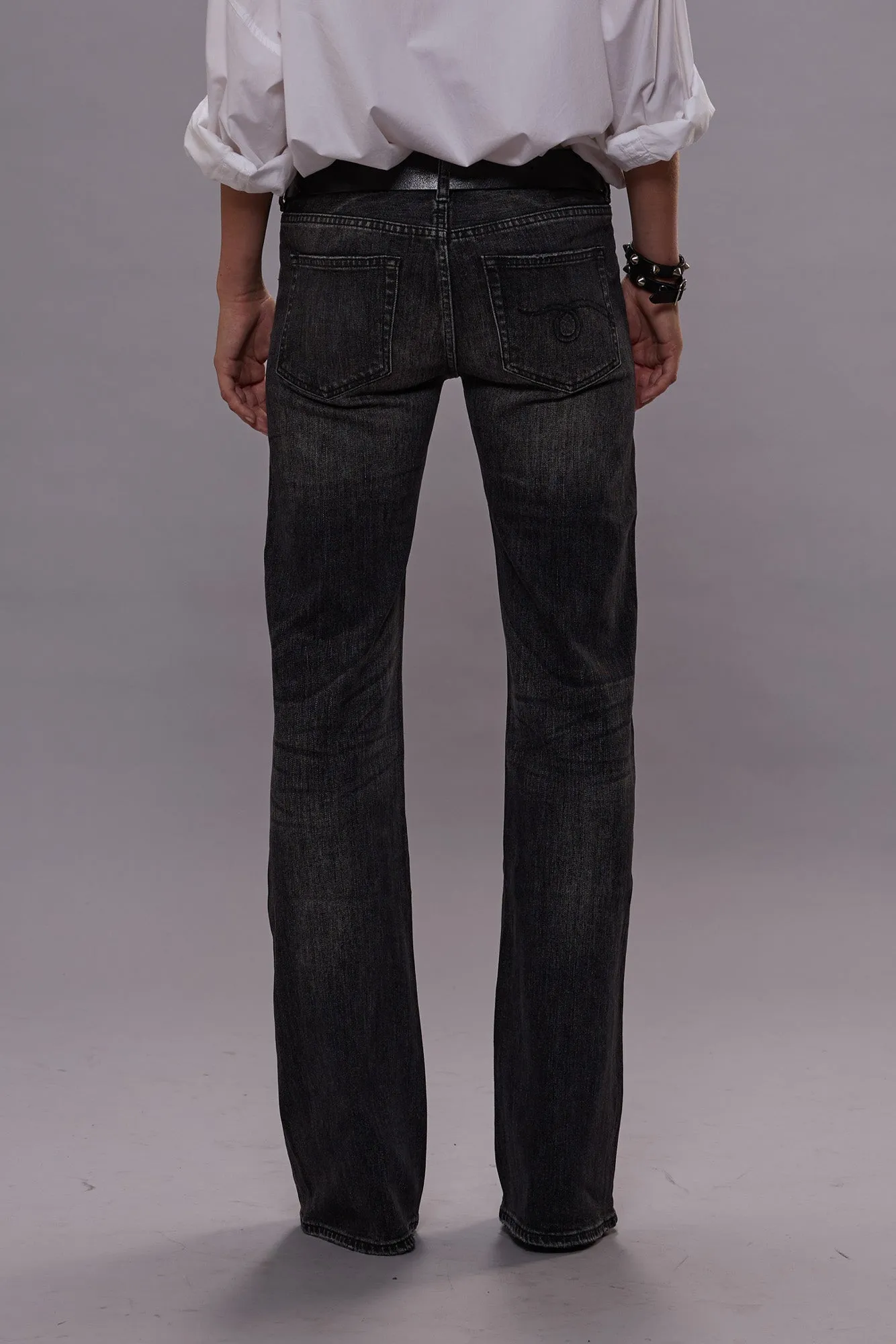 BOY FLARE - KENNET BLACK STRETCH sold by R13 product image thumbnail 5