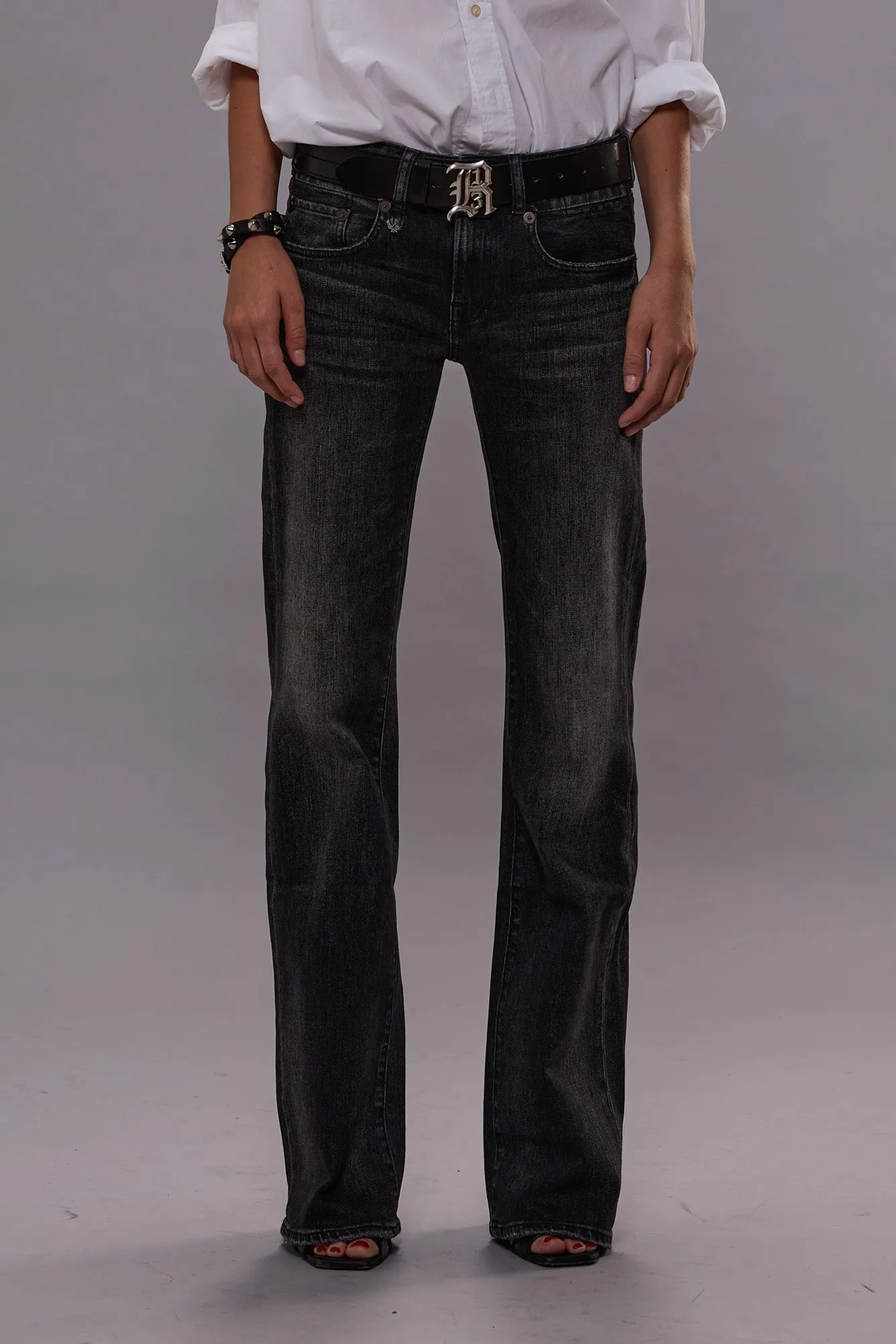 BOY FLARE - KENNET BLACK STRETCH sold by R13 product image thumbnail 2