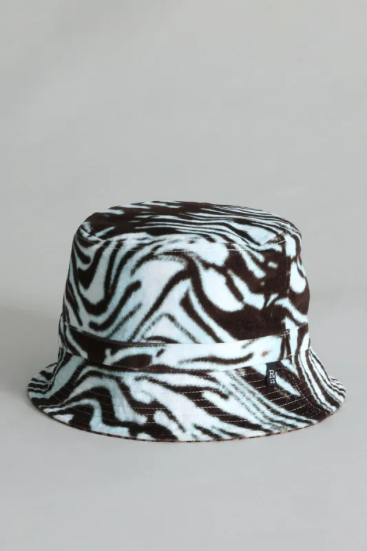 REVERSIBLE BUCKET HAT - PALE BLUE TIGER WITH LEOPARD sold by R13