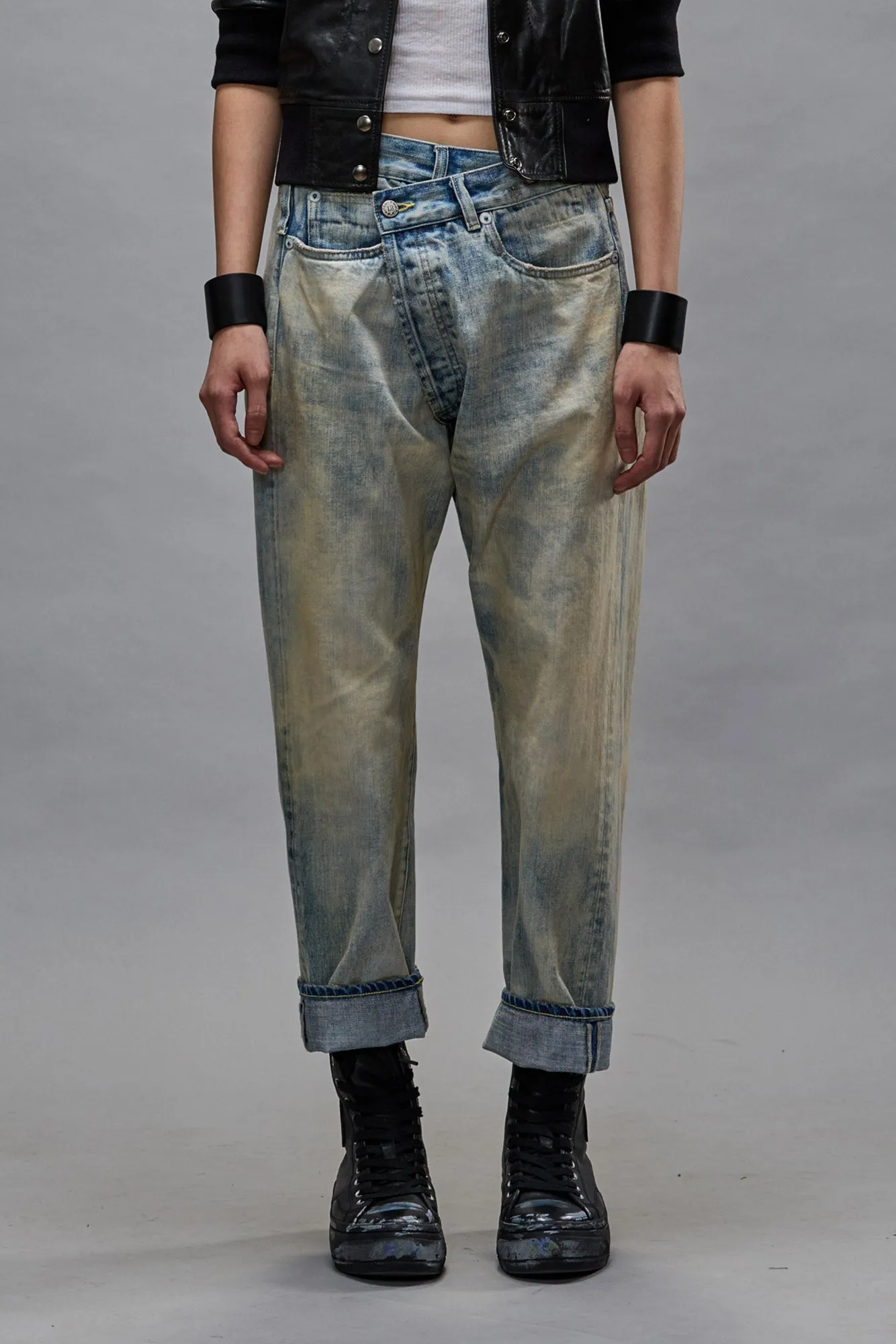 CROSSOVER JEAN - VINTAGE ASH BLUE sold by R13 product image thumbnail 3