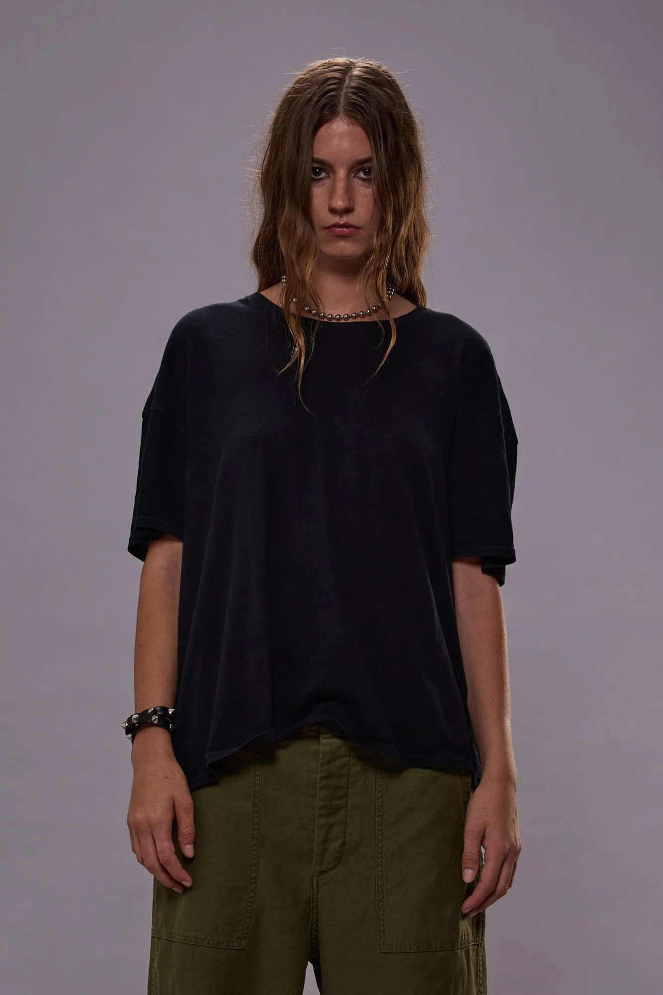 RELAXED CASHMERE T - BLACK sold by R13 product image thumbnail 3