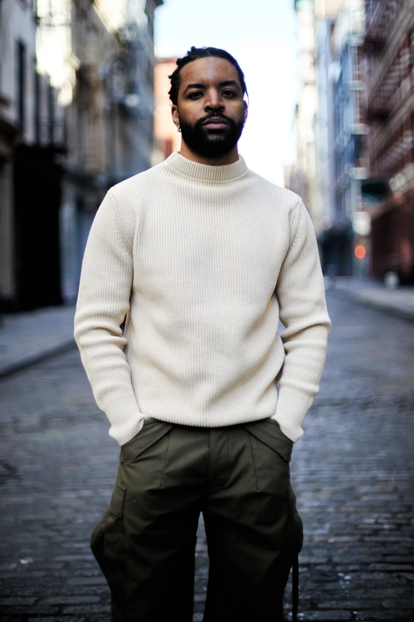 SAILOR MOCK NECK SWEATER - ECRU sold by R13