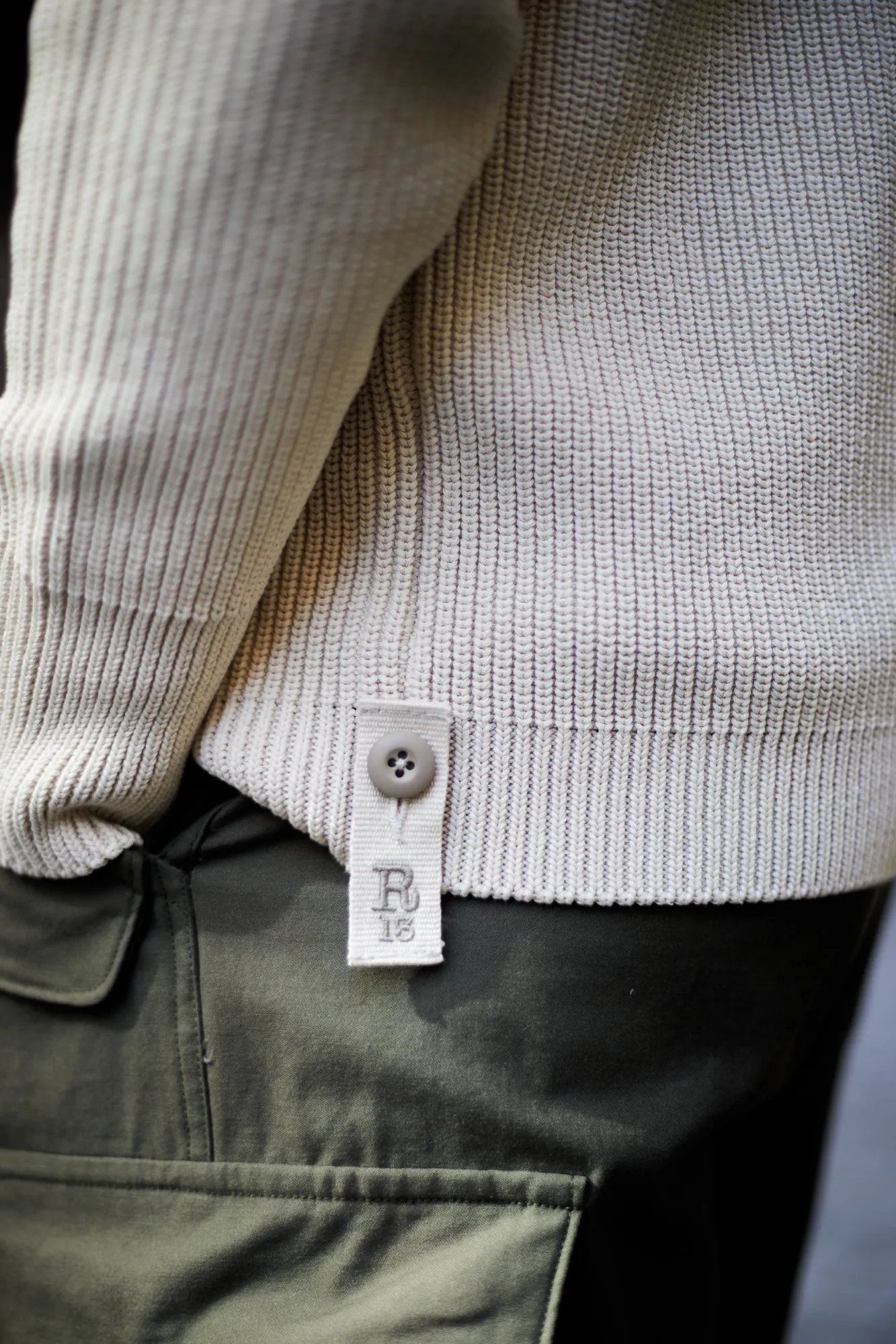 SAILOR MOCK NECK SWEATER - ECRU sold by R13 product image thumbnail 2