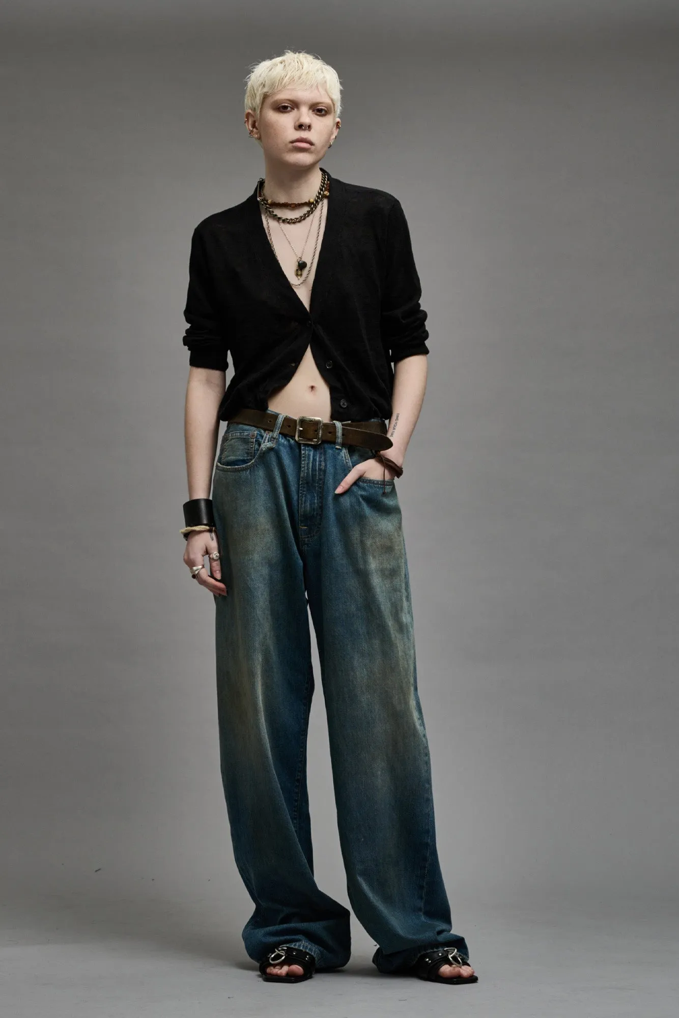 BALLOON CARDIGAN - BLACK sold by R13 product image thumbnail 2