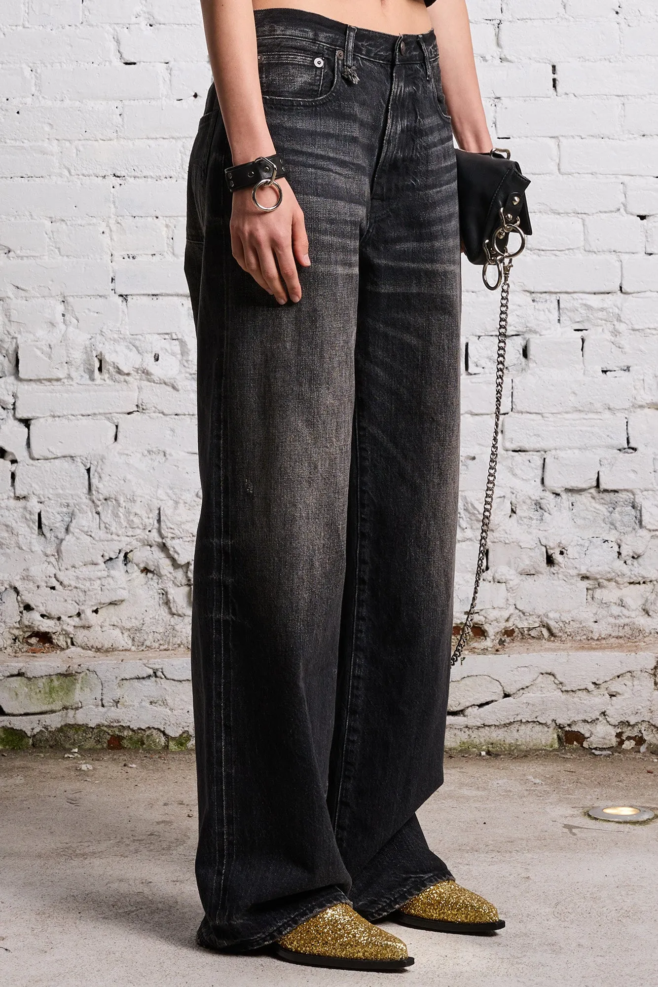 D'ARCY LOOSE JEAN - ETON SELVEDGE BLACK sold by R13 product image thumbnail 4