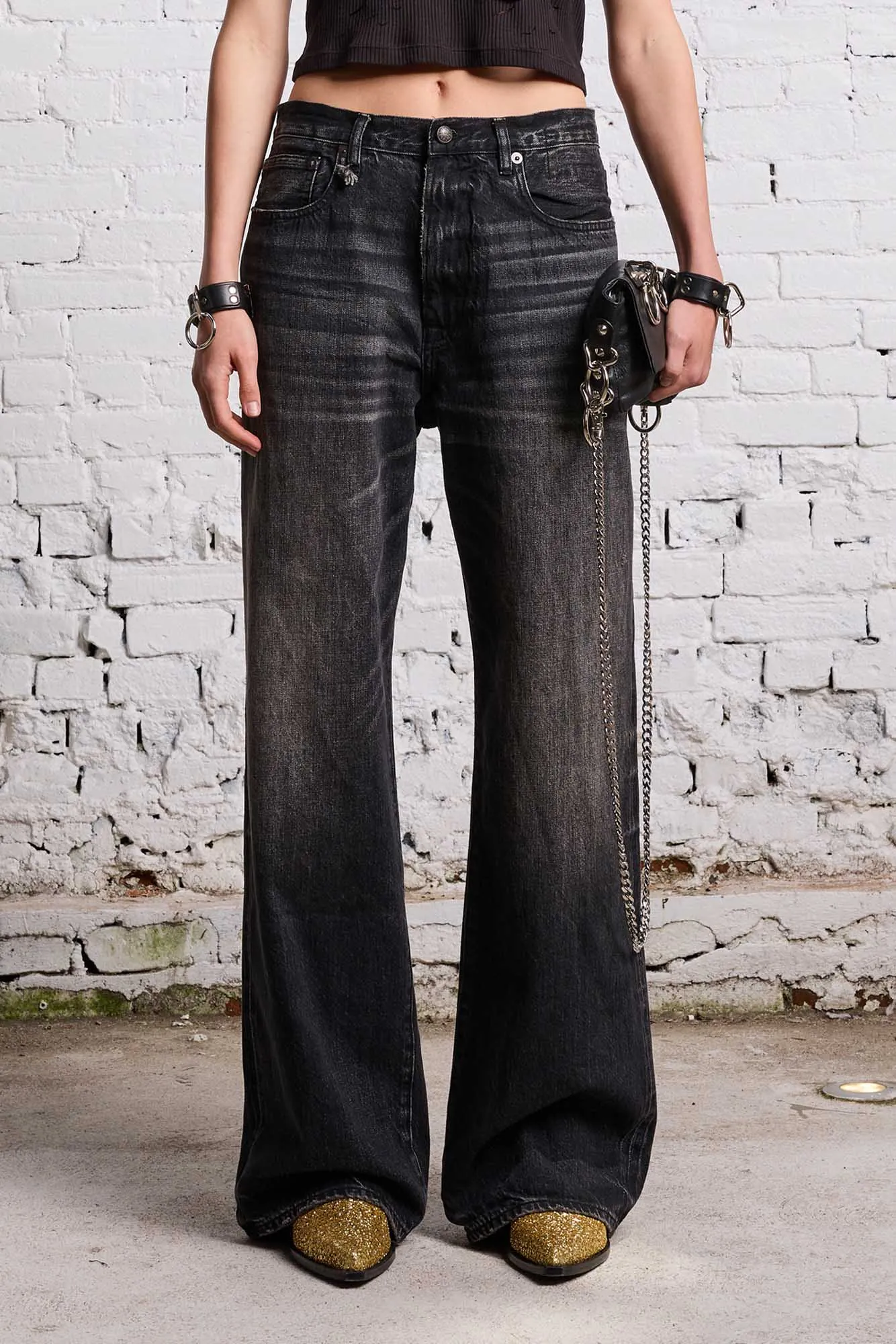D'ARCY LOOSE JEAN - ETON SELVEDGE BLACK sold by R13 product image thumbnail 3