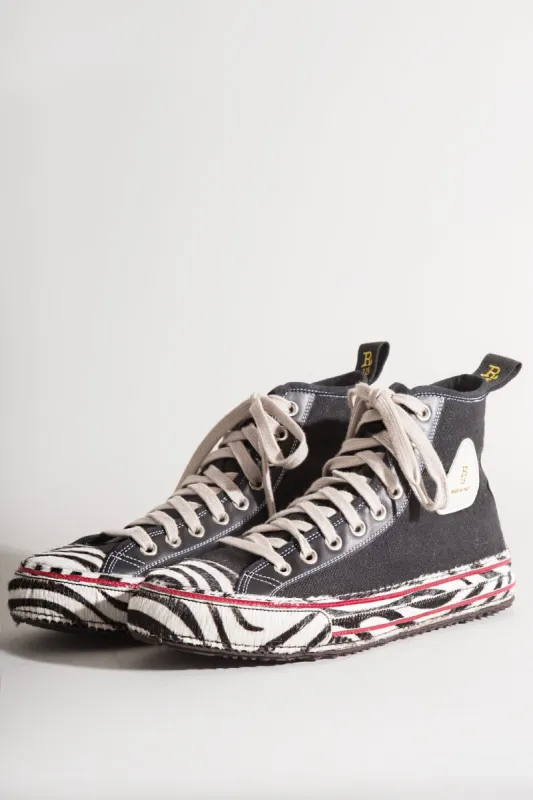 CLASSIC COURTNEY HIGH TOP - ZEBRA STRIPE made by R13