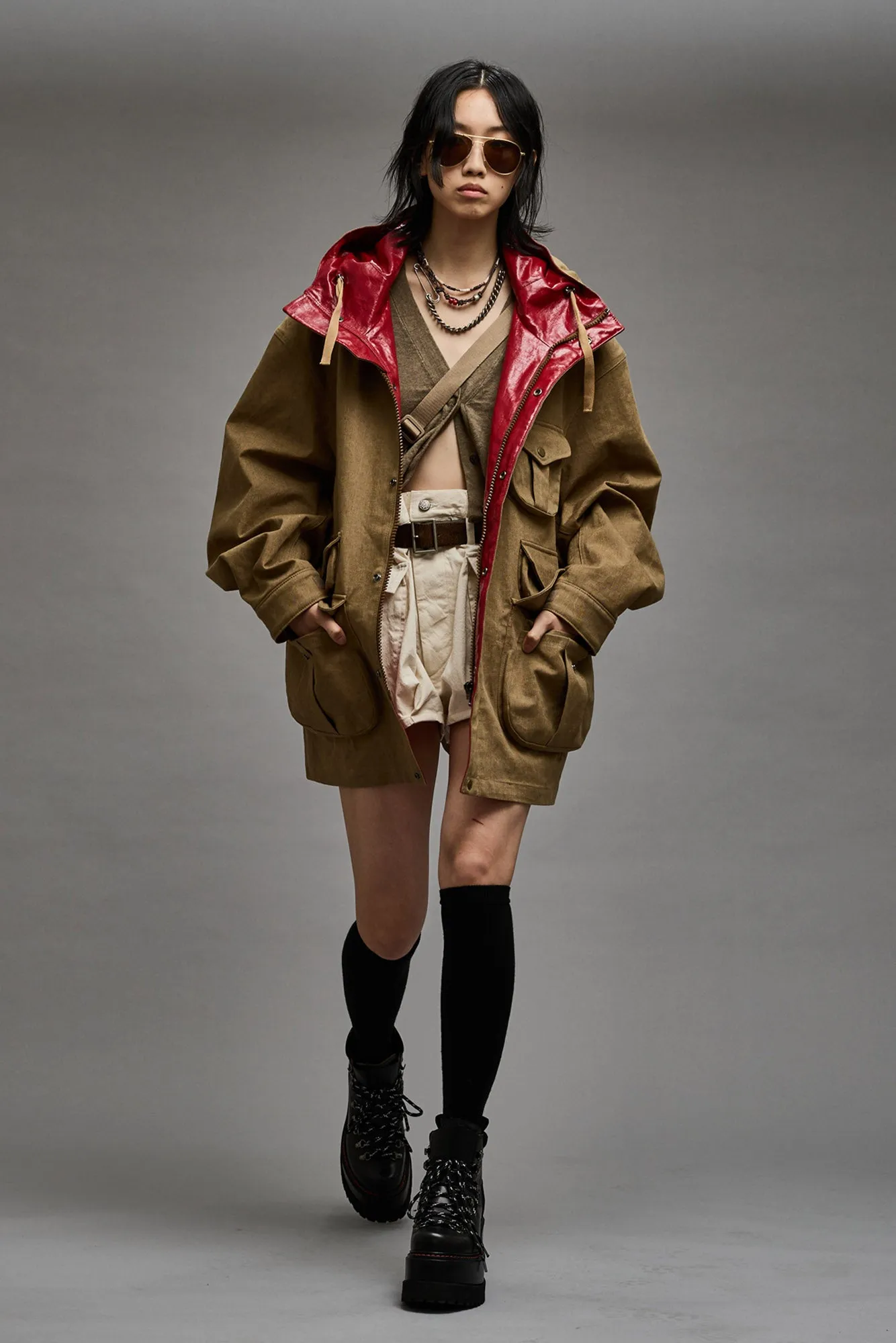 MULTIPOCKET PARKA - KHAKI sold by R13 product image thumbnail 2