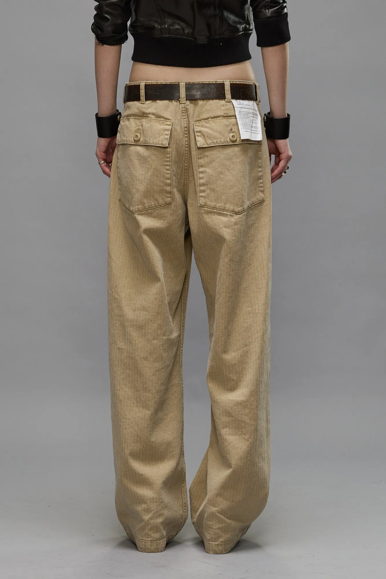 WIDE LEG UTILITY PANT - BEIGE sold by R13 product image thumbnail 4