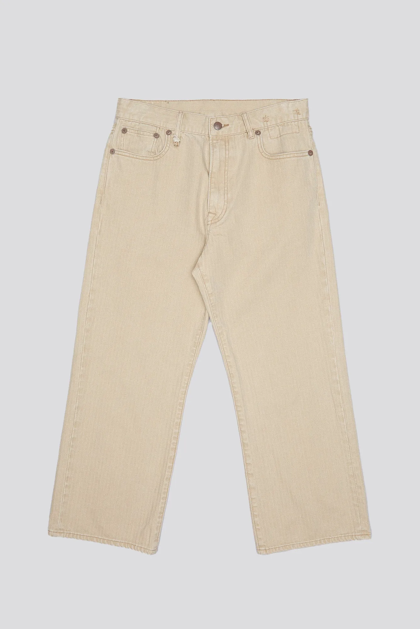 X-BOYFRIEND JEAN - KHAKI HERRINGBONE TWILL sold by R13 product image thumbnail 5