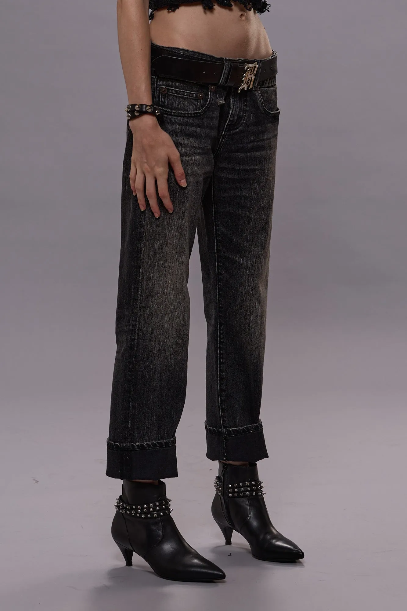 BOY STRAIGHT - KENNET BLACK STRETCH sold by R13 product image thumbnail 3