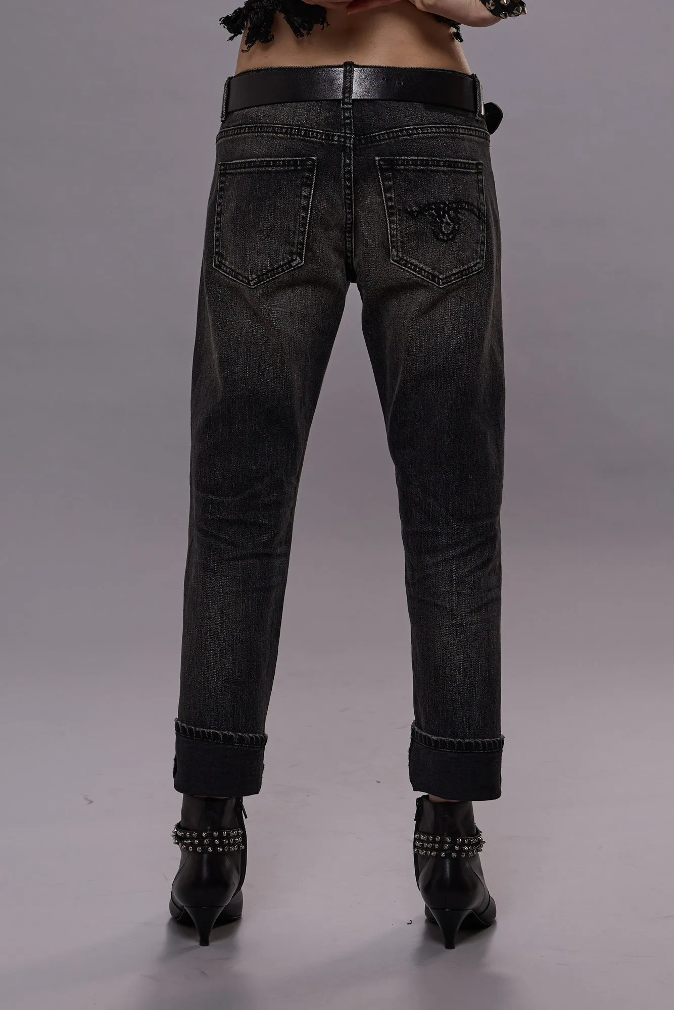 BOY STRAIGHT - KENNET BLACK STRETCH sold by R13 product image thumbnail 5