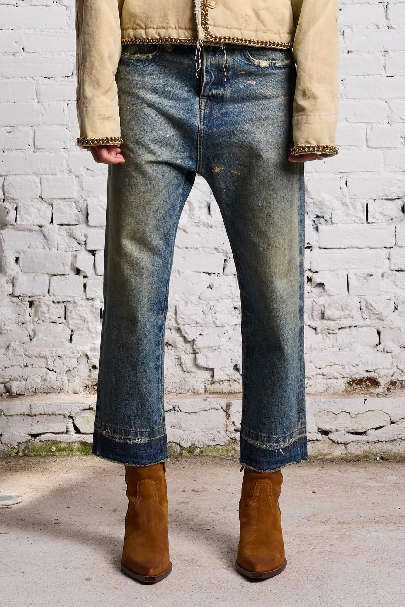 TAILORED DROP - SPLATTERED CLINTON BLUE sold by R13 product image thumbnail 3