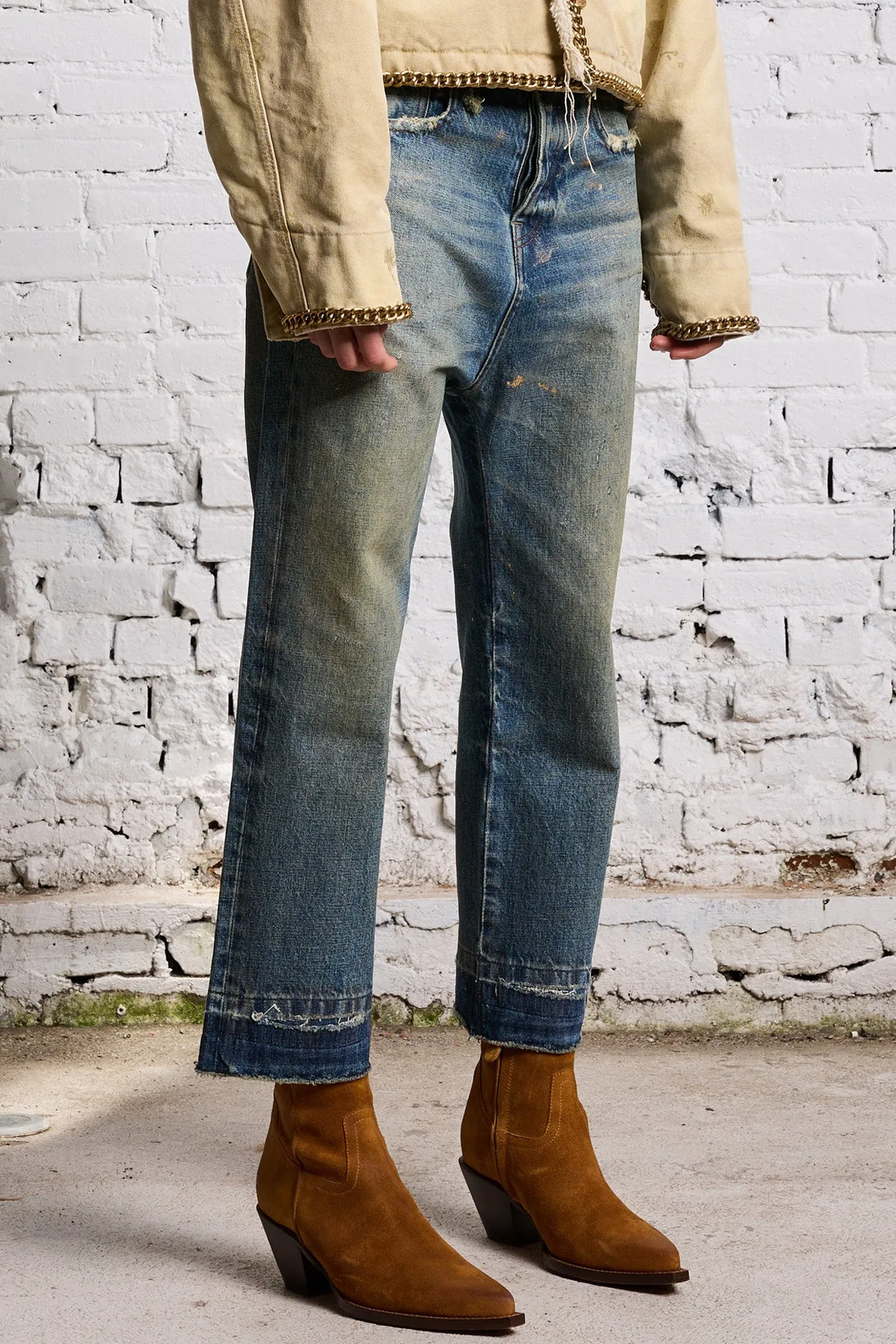 TAILORED DROP - SPLATTERED CLINTON BLUE sold by R13 product image thumbnail 4