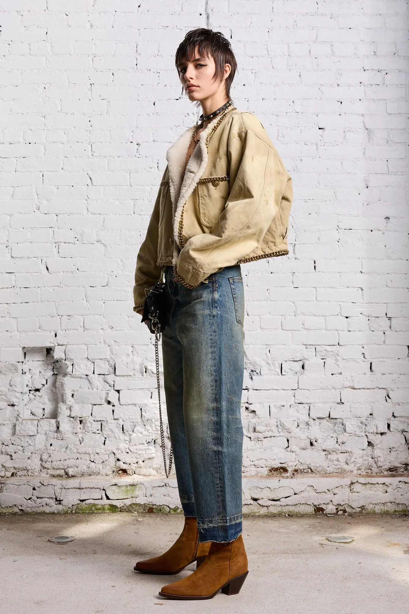 TAILORED DROP - SPLATTERED CLINTON BLUE sold by R13 product image thumbnail 2