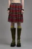 DOUBLE LAYER KILT SKIRT - RED PLAID sold by R13