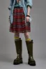 DOUBLE LAYER KILT SKIRT - RED PLAID sold by R13