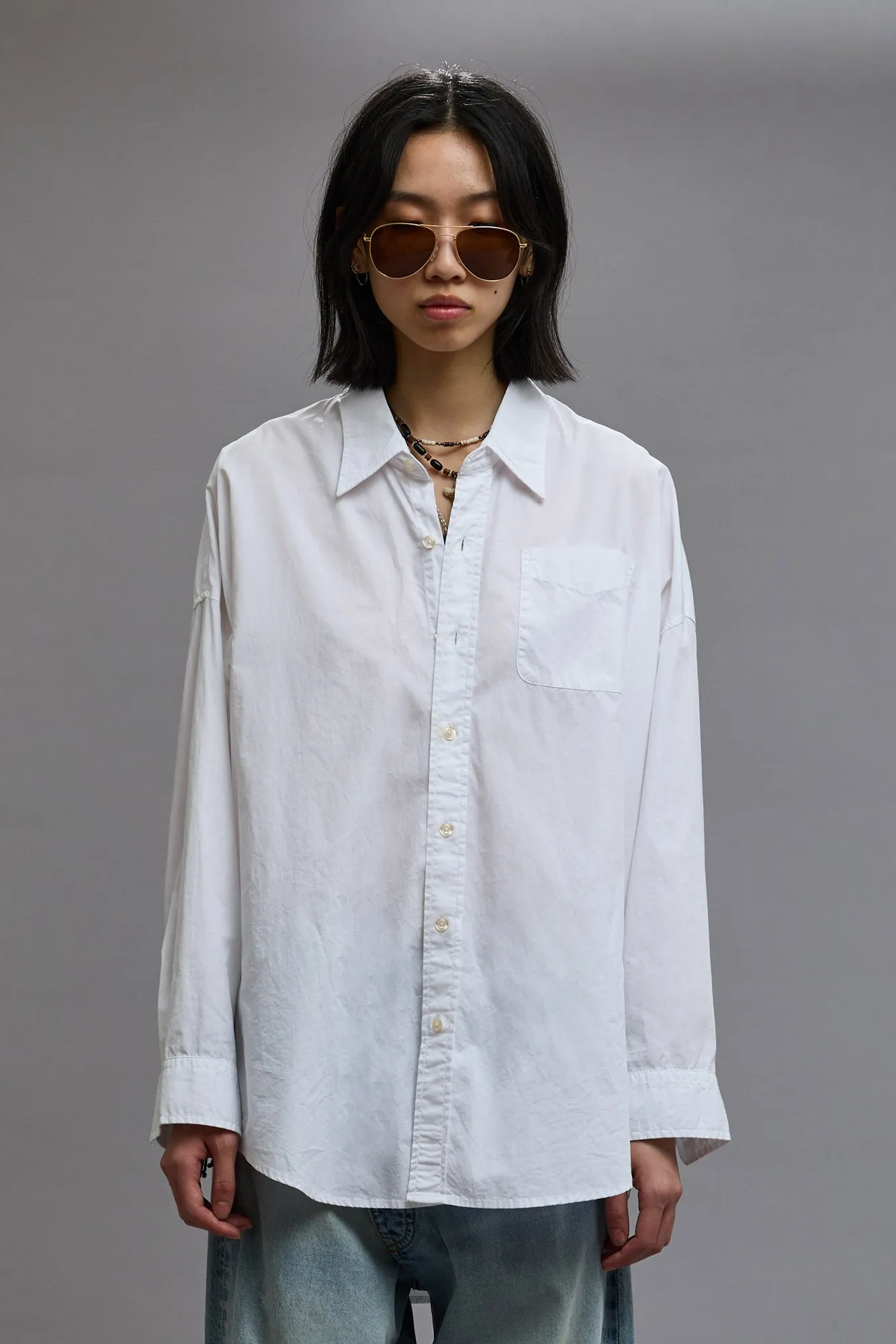 DROP NECK SHIRT - WHITE sold by R13 product image thumbnail 3