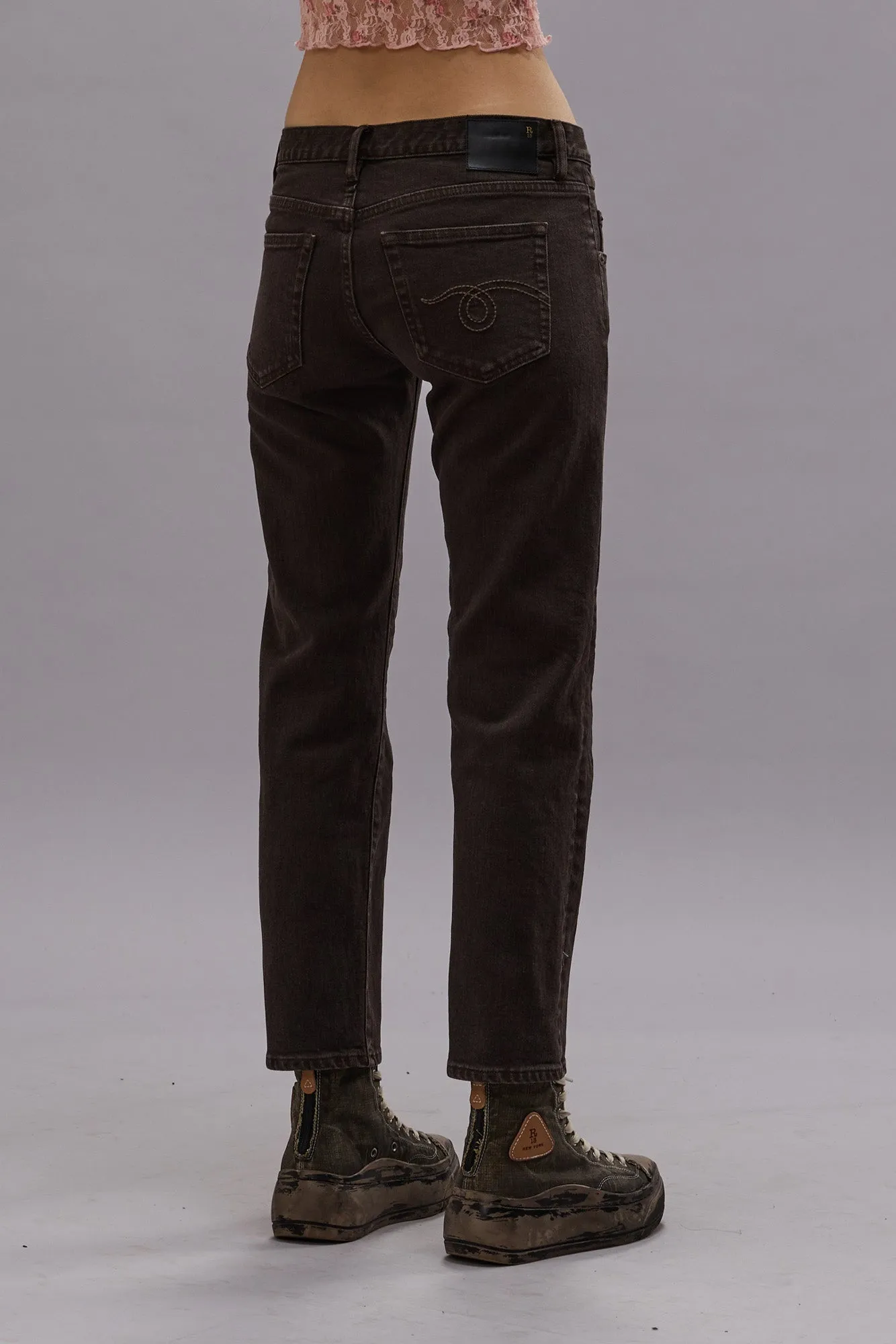BOY STRAIGHT - CHOCOLATE BROWN STRETCH sold by R13 product image thumbnail 5