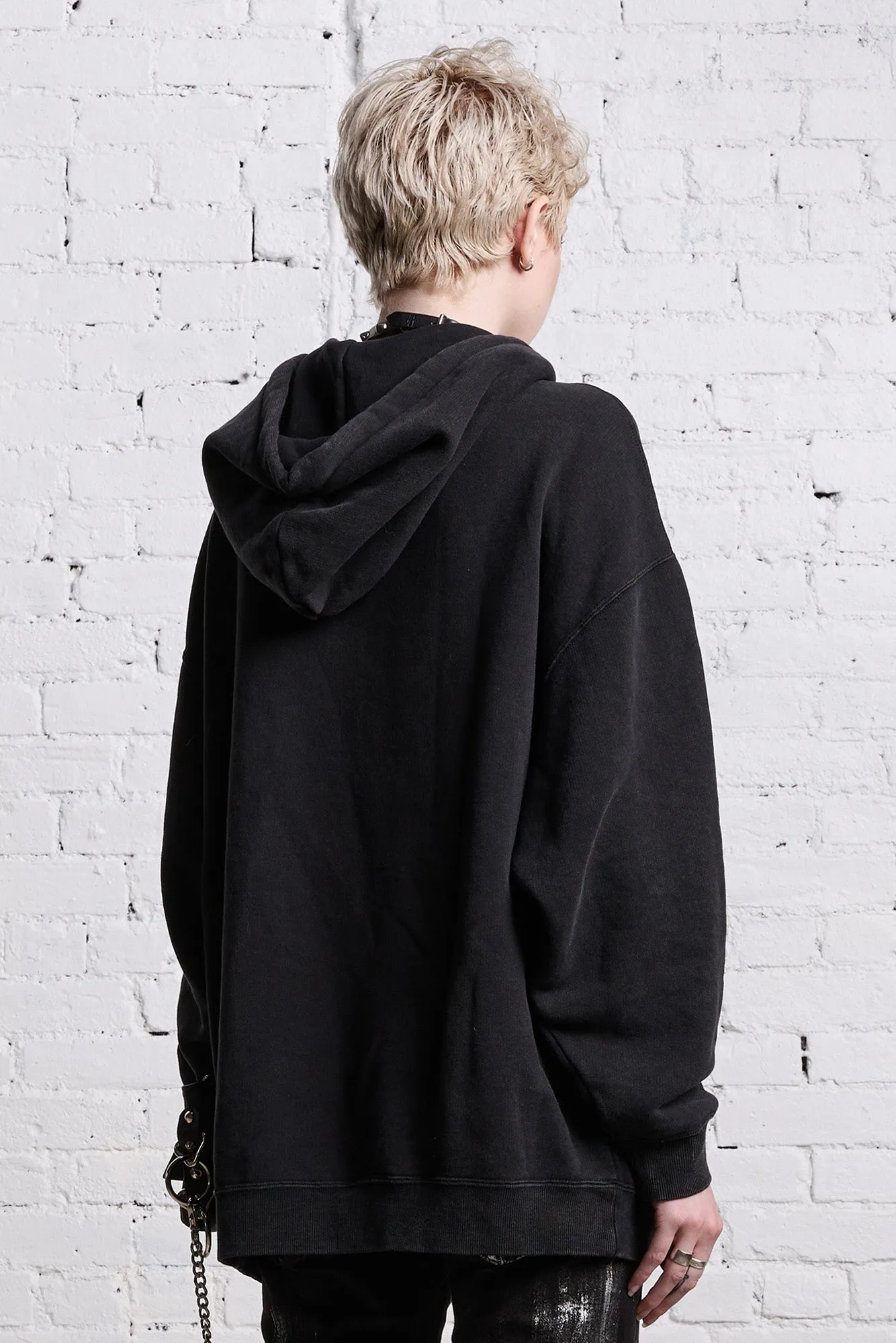OVERSIZED NEW YORK HOODIE - BLACKOUT sold by R13 product image thumbnail 5