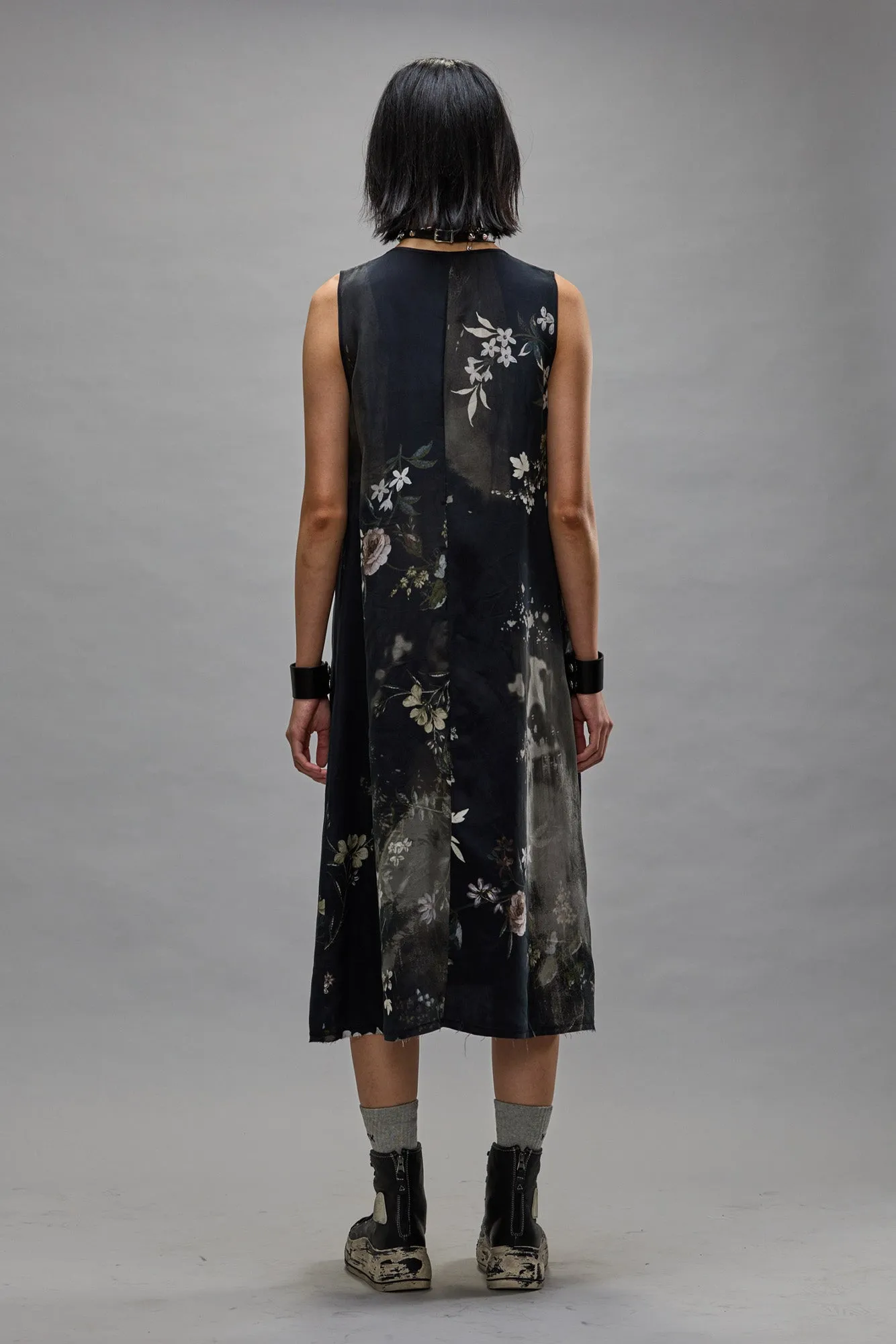 SLEEVELESS MIDI - BLEACHED BLACK FLORAL sold by R13 product image thumbnail 3