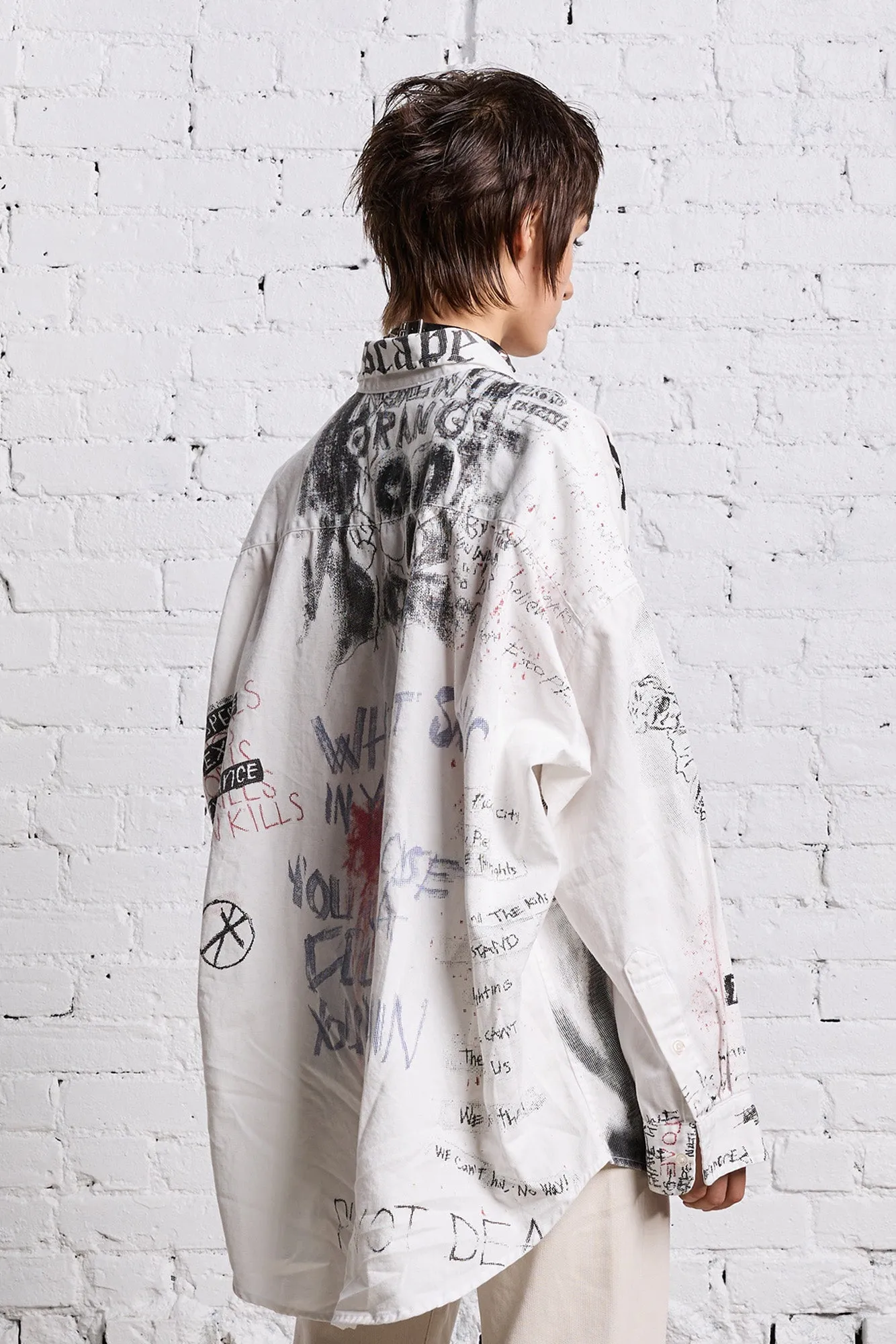 DROP NECK SHIRT - SKETCHBOOK sold by R13 product image thumbnail 5