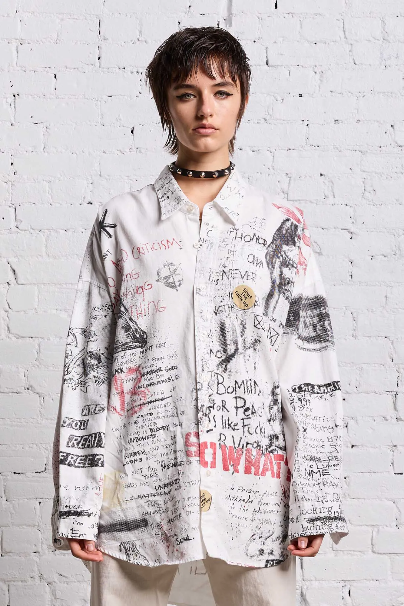 DROP NECK SHIRT - SKETCHBOOK sold by R13 product image thumbnail 3