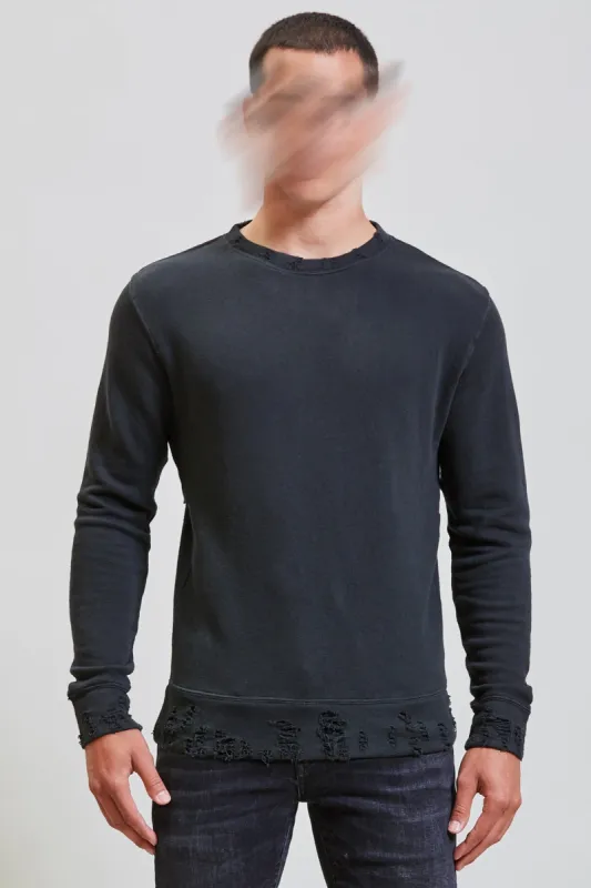 VINTAGE SWEATSHIRT - WASHED BLACK sold by R13